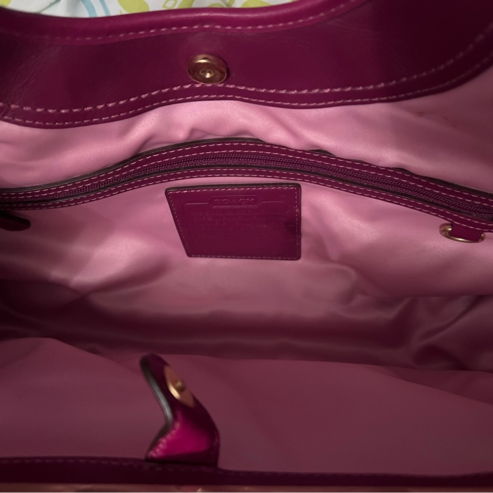 Coach Magenta Leather Ergo Shoulder Bag - Picture 4 of 9